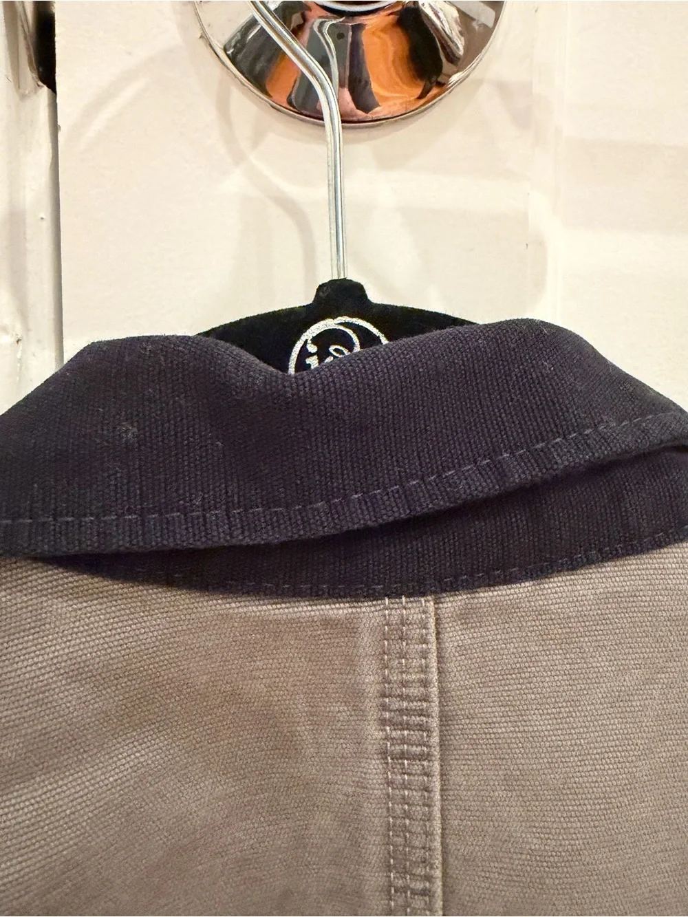 NEW BOYS Zara Gray Work Jacket with Black Collar
